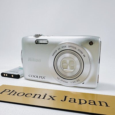 Nikon COOLPIX S3300 Silver 6x Digital Camera | eBay