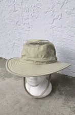 Tilley Hat  LTM6 Mens Beige Boonie Airflo Broad Brim Fly Fish Size 7 1/8
