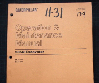 CAT Caterpillar 235D Excavator Operation Operator Maintenance Manual guide owner
