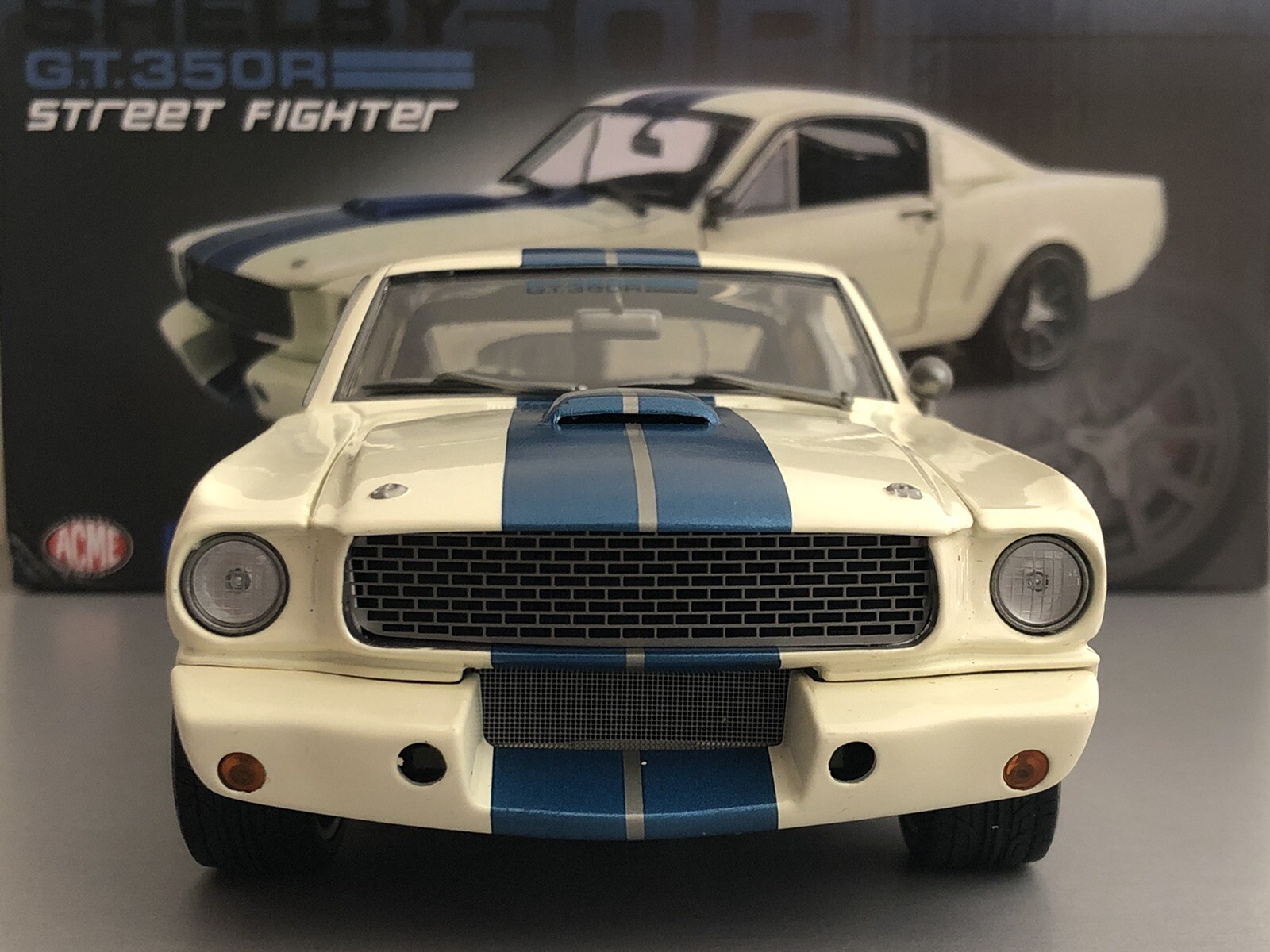 Ford Mustang Shelby GT350R 1965 ACME 1:18 voiture miniature pour vitrine de collectionneur