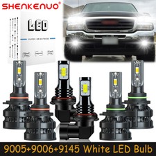 For GMC Sierra 1500HD 2500HD 3500 2003-2006 LED Headlights H/L Fog Light Bulb Z8
