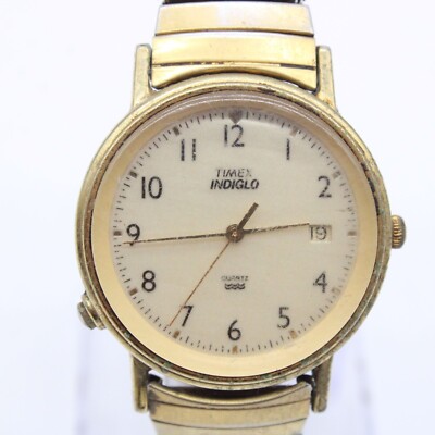 Vintage Timex Indiglo Watch Womens Gold Tone Stainless Steel  display picture 3