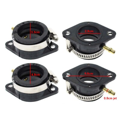 4-Piece Intake Manifold Boots For 1973-1980 Kawasaki Z1, KZ900, KZ1000