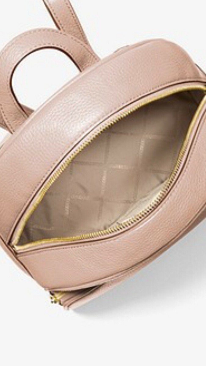 New! MICHAEL KORS Abbey Medium Pebbled Leather Backpack Soft Pink Michael Kors Abbey Medium Pebbled Leather Backpack - Soft  main image 4