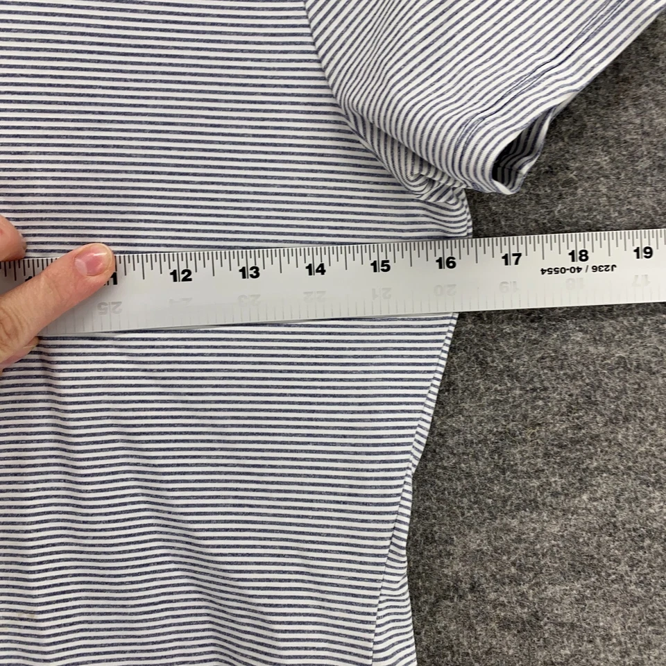 Adidas Ropa Deportiva Top Mujer XS Gris Rayas Cremallera Cuello Redondo Manga Corta Golf Foto 3 de 4