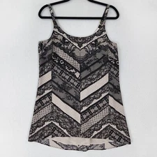 Cabi Shirt Womens Small Black Cream Monaco Cami Tank Top Scoop Neck Classic