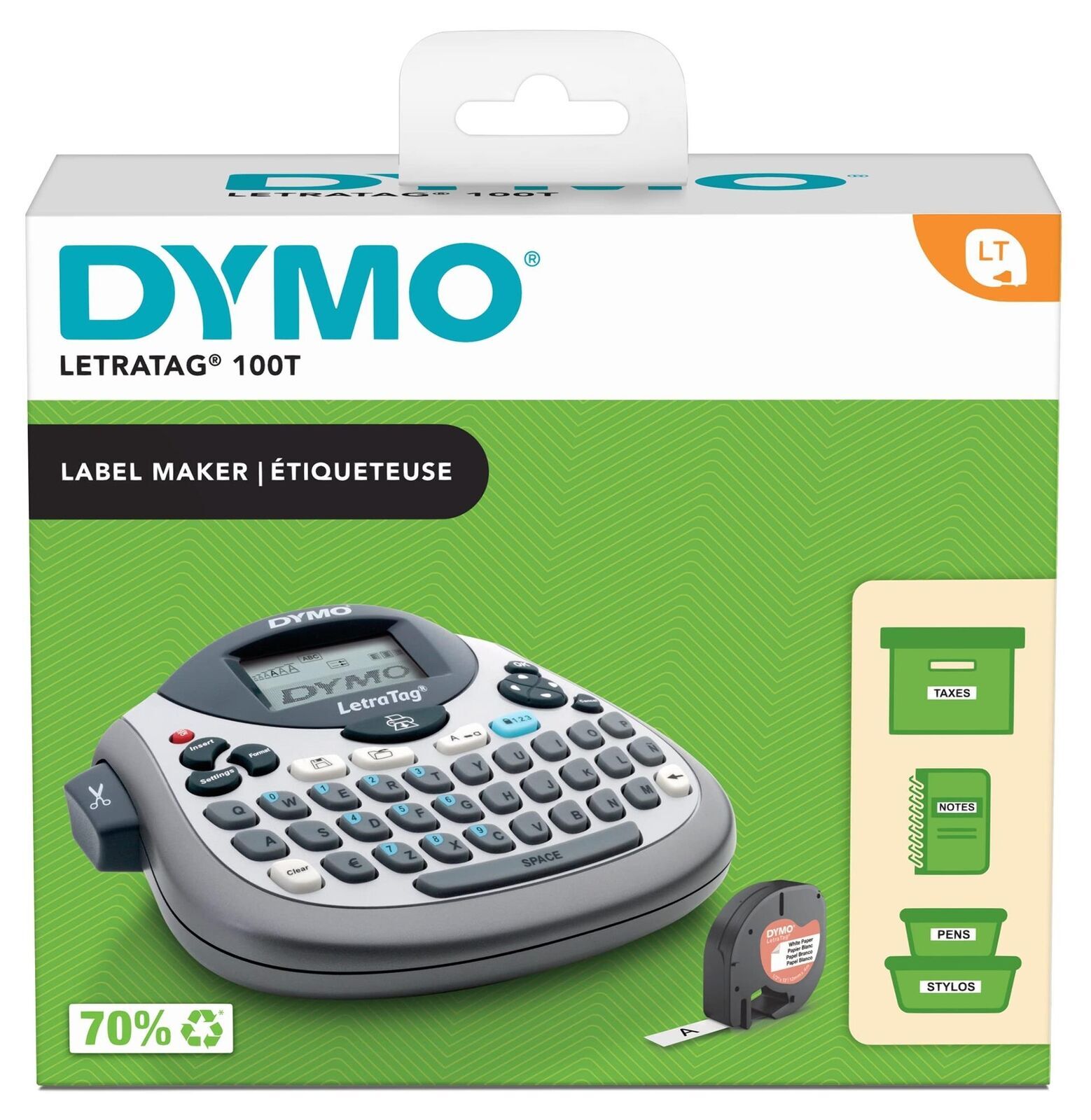 Dymo LetraTag LT-100T Label Maker Portable Label Printer With QWERTY Keyboard