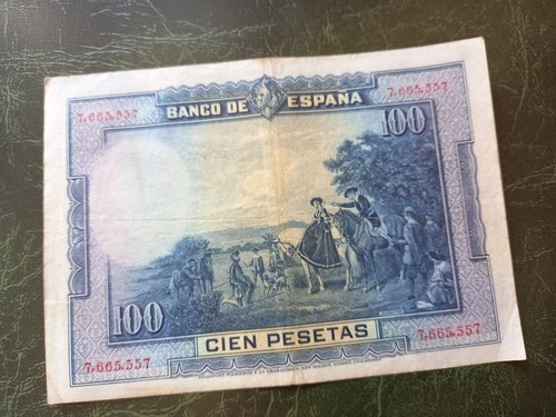 SPANIEN 100 Peseten Banknote 1928 - Bild 2 von 2