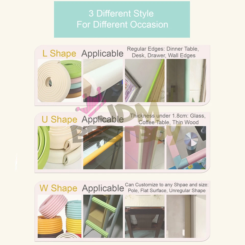 Baby Safety Table desk Cushion Edge Corner Guard Strip Softener Bumper Protector - Image 2 of 4