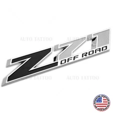 Chevy 09-21 Z71 Offroad Front Door Nameplate Logo Emblem Badge OEM Chrome Black