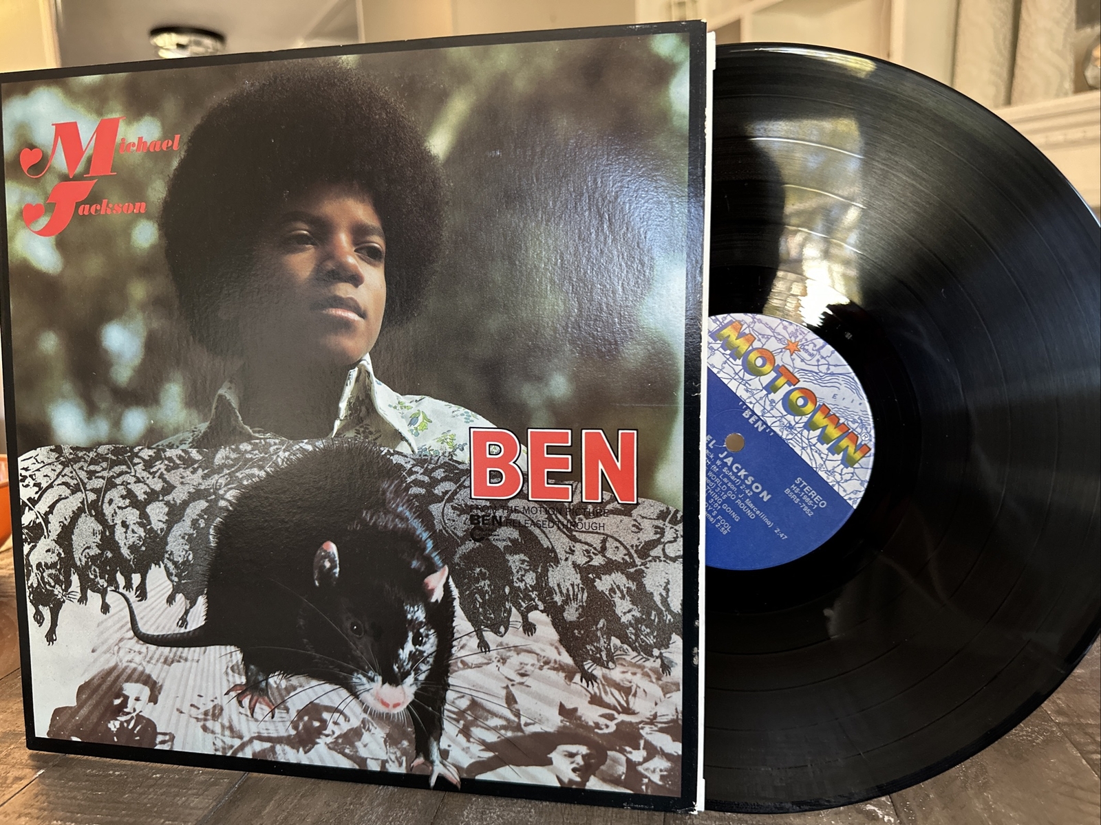 MICHAEL JACKSON BEN VINYL MOWTOWN HS-1985, ORIGINAL PRESSING WITH RAT ON COVER!!