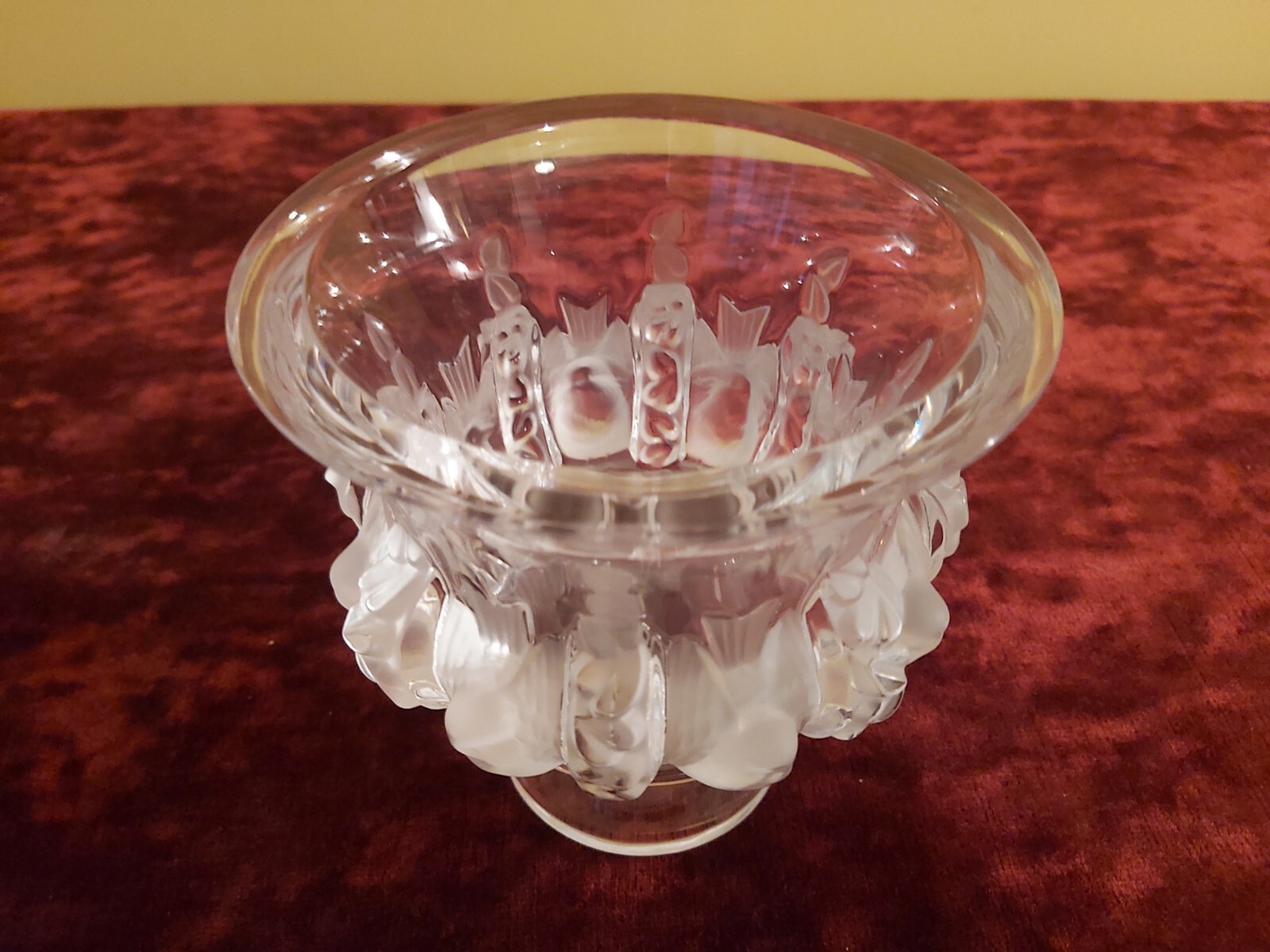 Vase Cristal Lalique oiseaux modèle Dampierre eBay