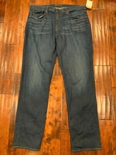 J Brand "Cole" Men's Dark Wash Relaxed Straight Leg Blue Jeans, Size 38