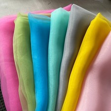 Sheer Organza Fabric party Material macaron raibow collection =7 colors =7meters