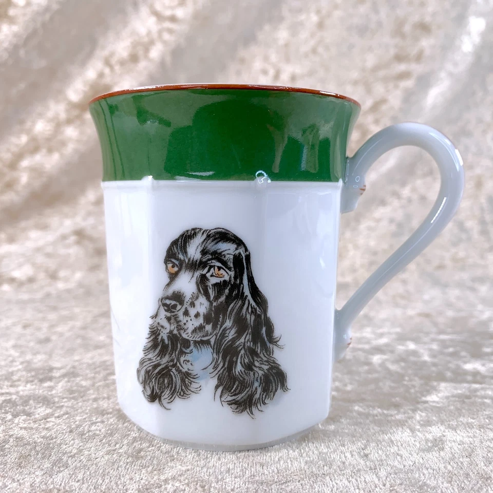 Taza de té y platillo Hermes Paris perro cocker spaniel vajilla de porcelana Foto 4 de 4