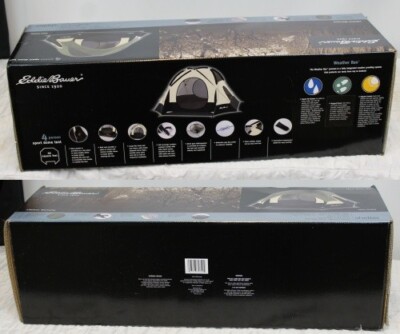 Eddie Bauer 4-person Dome Pop-up Tent Sport Weather Ban 66 sq ft NEW in Box
