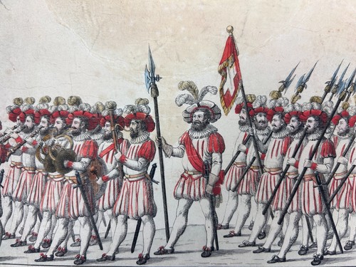La Fête des Vignerons at Vevey in 1833. Federlithographie von Steinlen. - Bild 12 von 14