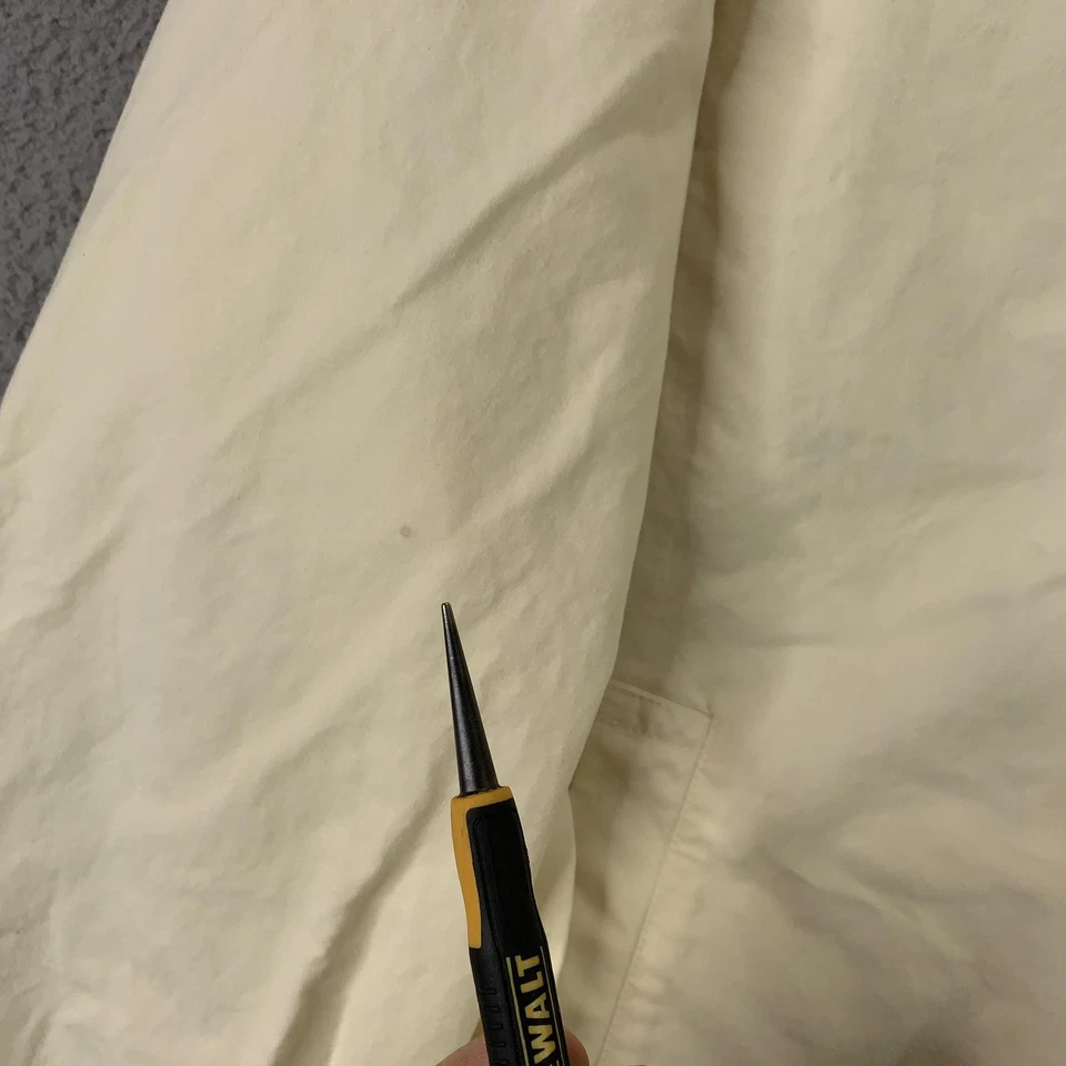 Винтажный Nautica куртка мужская XXL бежевый полный молнии хлопок парусник логотип 90-х пальто - Изображение 3 из 4