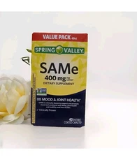 Spring Valley SAMe Enteric Coated Caplets Value  400 mg, 40 count. Exp:02/26