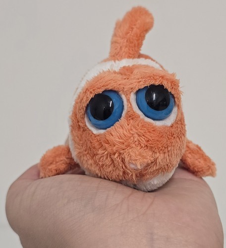 Russ Berrie Lil Peepers 6 Zoll Phinny Clown Fisch große Augen Haustier Ozean Stofftier Plüschtier