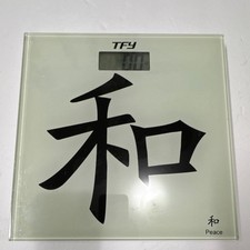 TFY Digital Bathroom Scale Glass Platform Peace Design Multi-Unit White Black