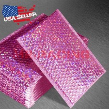 ANY SIZES  Holographic Rose Red Bubble Padded Mailers Shipping Envelopes Bags