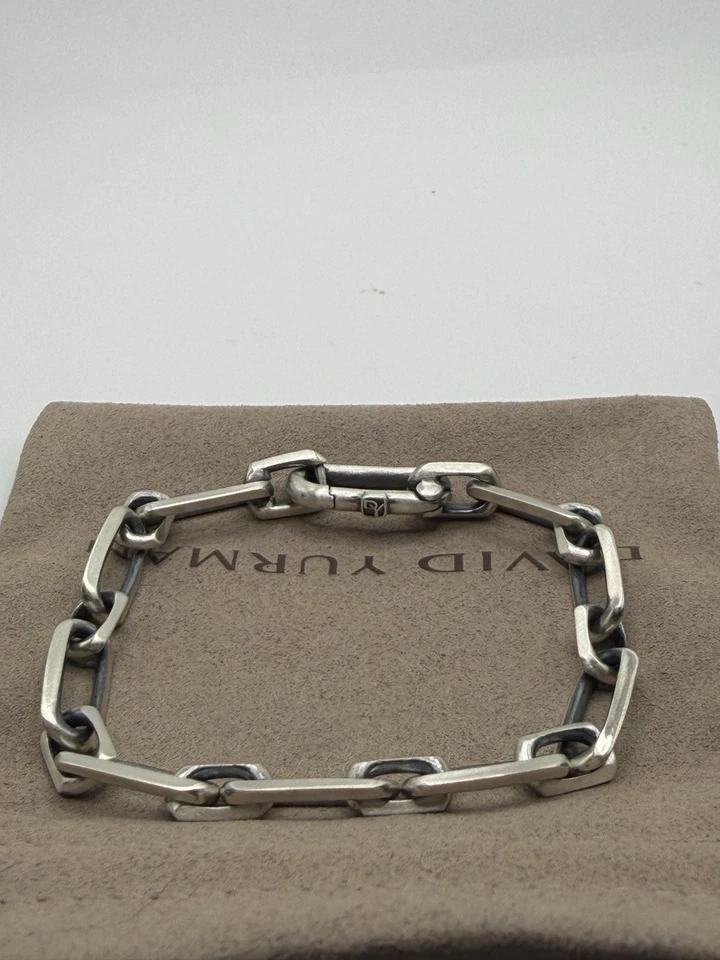 David Yurman Men's Bracelet Sterling Silver Elongated Link 7.5 ” - Image 4 of 4