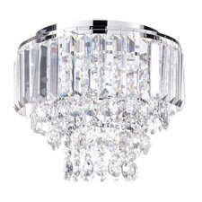 BHS Paladina Small Flush Chrome Ceiling Light