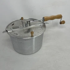 Cook N Home 6 Quart Aluminum Stovetop Popcorn Popper Silver Pre-owned 