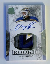 2017-18 Upper Deck The Cup VILLE HUSSO Rookie Auto Patch RC SP #105/249 4 CLR!