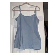 No Boundaries Blue Solid Cotton Stretch Camisole Tank Top Women  s XL/XG 15-17 