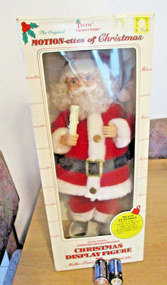 Original Telco MOTION-ettes  of Christmas Animated/Illuminated Santa 1991 Works