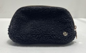 Lululemon Black Sherpa Fleece Everywhere Belt Bag 1L Gold Hardware