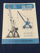 GC-250 Mobile Gantry Crane Letro-Crane LeTourneau Marathon Dealer Sales Brochure