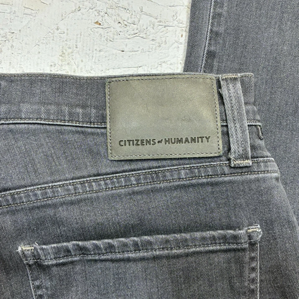 Citizens of Humanity Jeans Mens 31x27 Gray Denim Gage Classic Straight Faded - Image 2 of 4