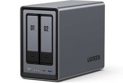 UGREEN NASync DXP2800, 2-Bay Desktop-NAS, Intel N100 Quad Core Prozessor, 8 GB