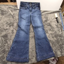Judy Blue Flare Jeans Womens 11/30 Blue Medium Wash High Rise Stretch Denim