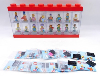 Lego The Simpsons Serie 2 Minifiguren komplette Sammlung 16/16 71006 + Vitrine