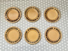 Vintage Kiln Craft Bacchus 6 Small Side 16.5cm Plates 70's Retro Dining(ref A)