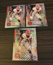 Lot (3) CJ Allen 2025 Bowman U Chrome #140 Refractors Georgia Bulldogs RC