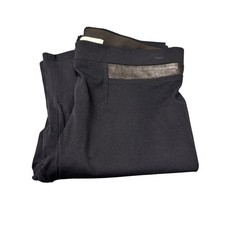 Helmut Lang Leggings Womens Small Black Lamb Leather Detail Panels Stretch Comfy