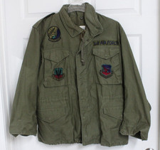 US Air Force Field Coat Medum Vietnam Jacket With Patches