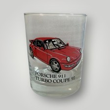 Porsche 911 Turbo Coupe 1992 Vintage High Ball Libbey Glass