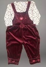 Y2K Vintage Sesame Street Toddler 2-Piece Overall Pant Set Elmo Velour 2T Rare