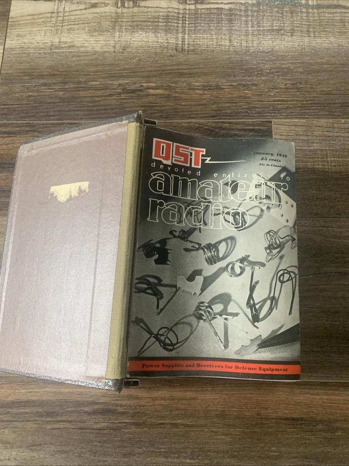 QST 1942 Amateur Radio Magazine Complete 11 Volume Set Hard Bound Book  - Image 2 of 4