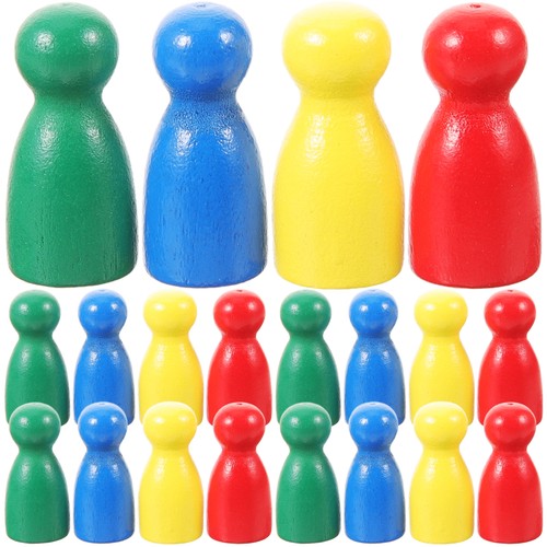 40 Pcs Chess Board Game Accessories Child Wood Chessmen Pegs for Games - Picture 8 of 12