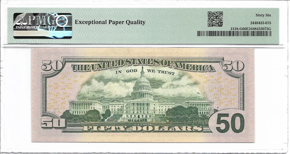 2004 $50 CHICAGO FRNs. 2 Consecutive & PMG GEM Uncirculated 66 EPQ Banknotes. - Image 3 of 4