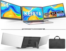 15.6" Laptop Screen Extender, FHD 1080P Portable Triple Monitor for Laptops
