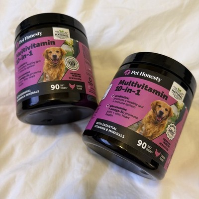 (BUNDLE X2) Pet Honesty Multivitamin 10 in 1 Probiotics - 90ct EX 03 & 05/2027