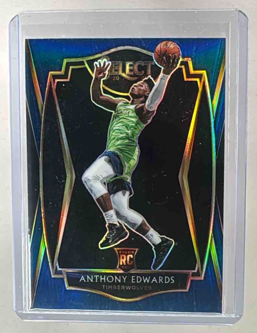 Anthony Edwards 2020 Panini Select #169 Blue Rookie RC Premier Level